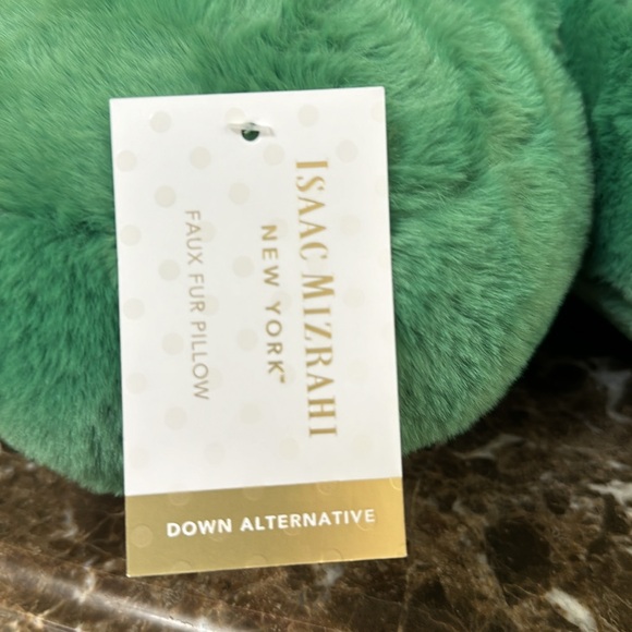 Isaac Mizrahi St. Patrick’s Day faux fur throw pillow. - Picture 2 of 2